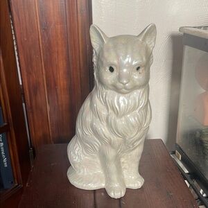 Vintage Iridescent Cat Figurine